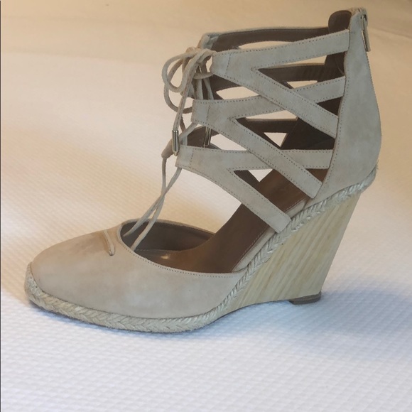 Aquazzura beige wedge SZ 40 - Picture 1 of 8
